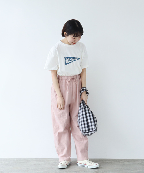 PAR ICI（パーリッシィ）の「シボコットン 切り替えパンツ