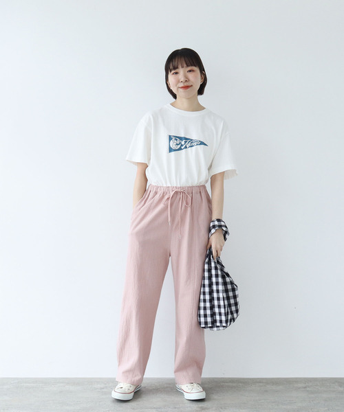 PAR ICI（パーリッシィ）の「シボコットン 切り替えパンツ