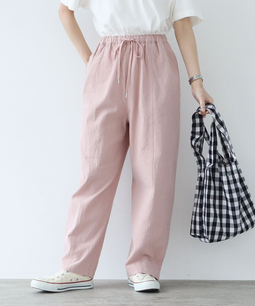 PAR ICI（パーリッシィ）の「シボコットン 切り替えパンツ