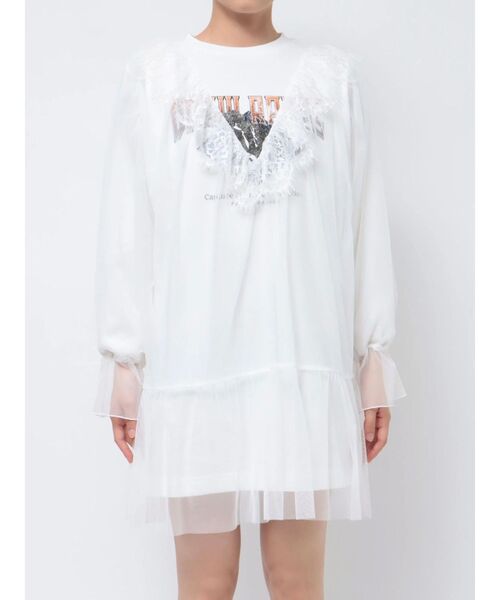 jouetie（ジュエティ）の「ドッキングチュールロックワンピース（ワンピース・レディース・ブラック/オフホワイト・MEDIUM）」の21枚目の写真