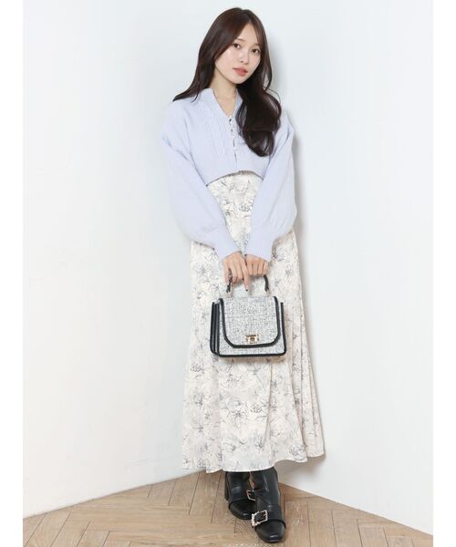 MERCURYDUO（マーキュリーデュオ）の「モモンガスリーブケーブルニットカーディガン（カーディガン/ボレロ・レディース・オフホワイト/ライトブルー・FREE）」の13枚目の写真