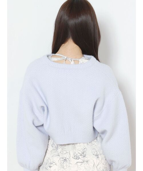 MERCURYDUO（マーキュリーデュオ）の「モモンガスリーブケーブルニットカーディガン（カーディガン/ボレロ・レディース・オフホワイト/ライトブルー・FREE）」の16枚目の写真