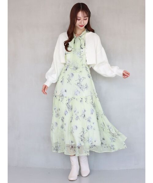 MERCURYDUO（マーキュリーデュオ）の「モモンガスリーブケーブルニットカーディガン（カーディガン/ボレロ・レディース・オフホワイト/ライトブルー・FREE）」の20枚目の写真