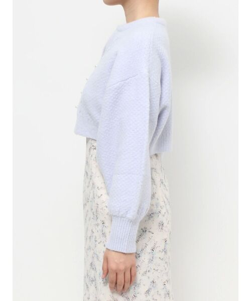 MERCURYDUO（マーキュリーデュオ）の「モモンガスリーブケーブルニットカーディガン（カーディガン/ボレロ・レディース・オフホワイト/ライトブルー・FREE）」の22枚目の写真