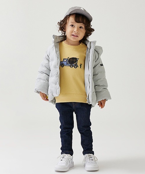 petit main（プティマイン）の「裏シャギーデニムストレートパンツ（デニムパンツ・キッズ・ネイビー/ブルー・100cm/90cm/120cm/80ｃｍ/110cm/130cm）」の2枚目の写真