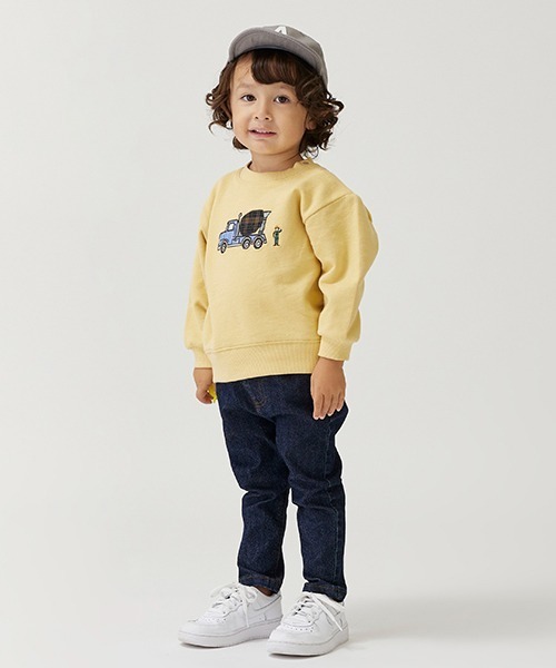 petit main（プティマイン）の「裏シャギーデニムストレートパンツ（デニムパンツ・キッズ・ネイビー/ブルー・100cm/90cm/120cm/80ｃｍ/110cm/130cm）」の3枚目の写真