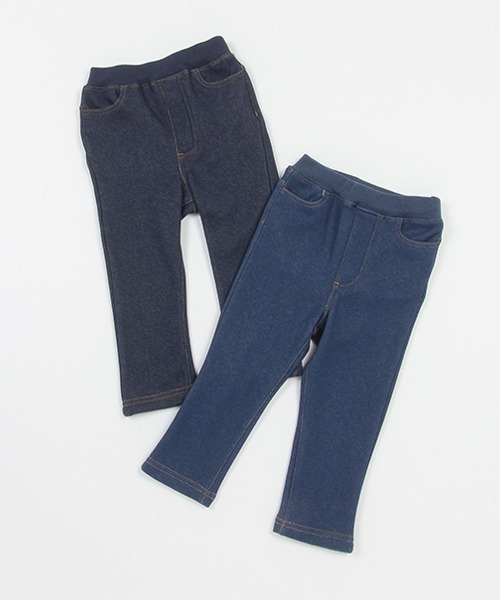 petit main（プティマイン）の「裏シャギーデニムストレートパンツ（デニムパンツ・キッズ・ネイビー/ブルー・100cm/90cm/120cm/80ｃｍ/110cm/130cm）」の5枚目の写真