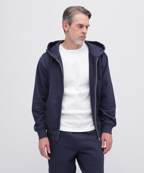 AVIREX(アヴィレックス)の「【DAILY/デイリー】ZIP UP SWEAT PARKA / ジップアップ スウェット パーカー / AVIREX /アヴィレックス(パーカー・メンズ・ホワイト系2/ネイビー/その他17/ブラック・2XL/L/XL/M)」の9枚目の写真