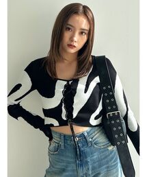 EMODA | フロントレースフィットニット(ニット/セーター)