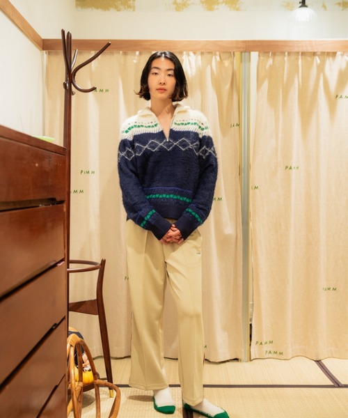 食卓のノルディックハーフジップニット – pamm.officialstore
