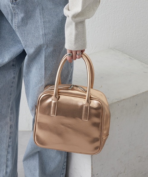 CIAOPANIC TYPY(チャオパニックティピー)の「【新色追加!!】2WAYエナメルボストンBAG(ボストンバッグ・レディース・ブラック/シルバー/ブロンズ/ライトブラウン・ONE SIZE)」の13枚目の写真