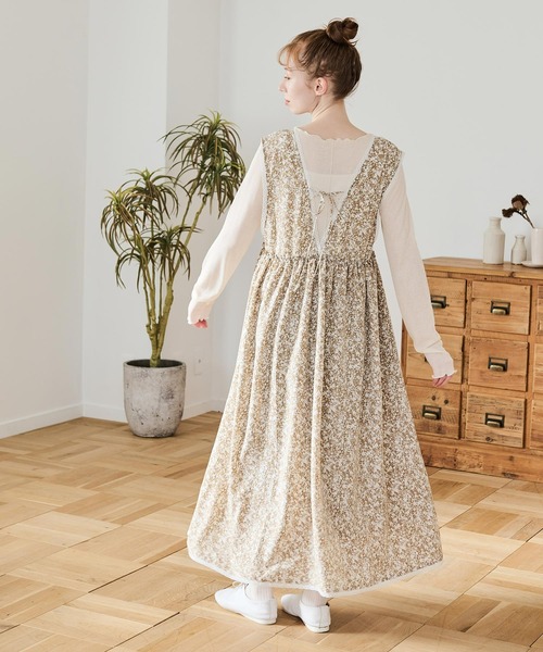 Crisp（クリスプ）の「バックリボンフラワーワンピース（ワンピース