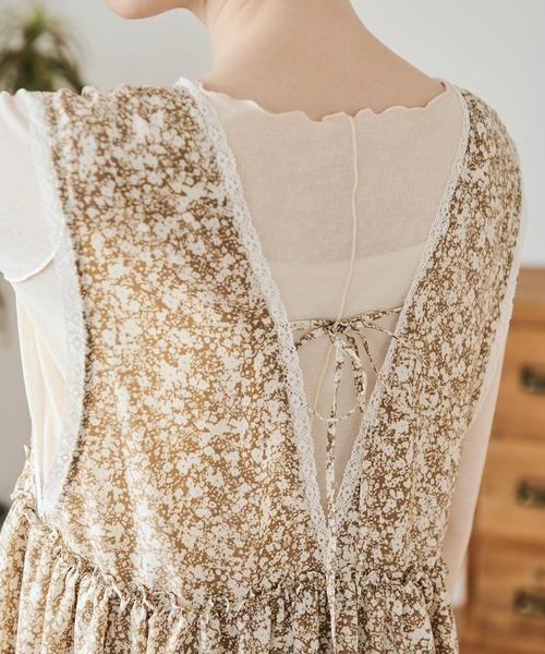 Crisp（クリスプ）の「バックリボンフラワーワンピース（ワンピース