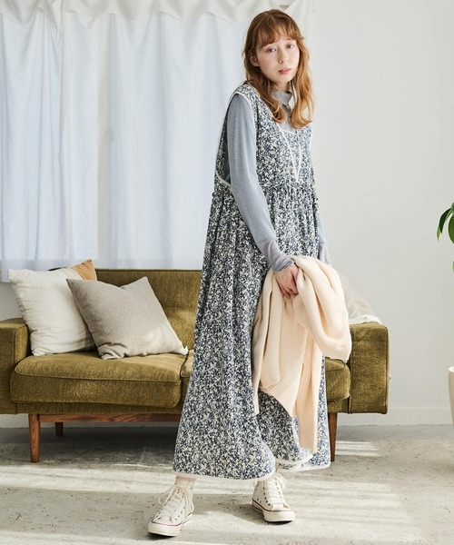 Crisp（クリスプ）の「バックリボンフラワーワンピース（ワンピース