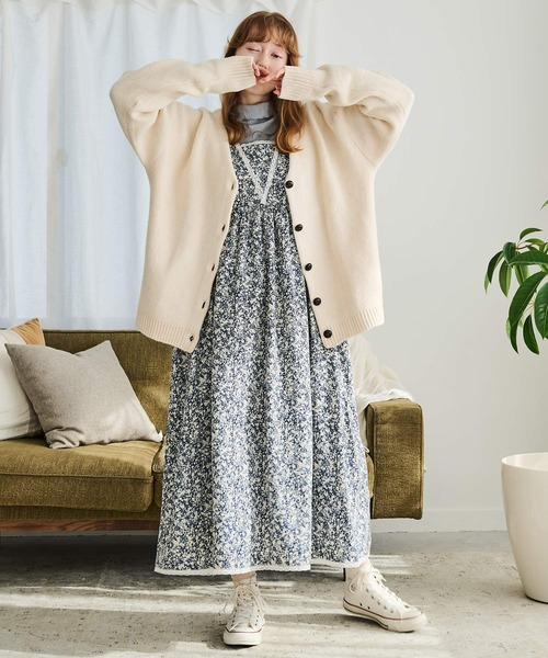 Crisp（クリスプ）の「バックリボンフラワーワンピース（ワンピース・レディース・ベージュ/ブルー/ブラック・FREE）」の18枚目の写真