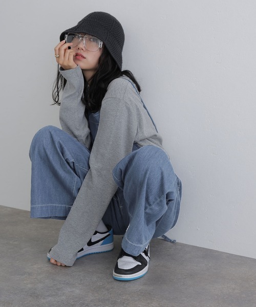 ElegChic(エレグシック)の「ライトオンスデニムサロペットパンツ(つなぎ/オールインワン・レディース・ブルー/ネイビー系・3L/4L/M/L/XL)」の3枚目の写真