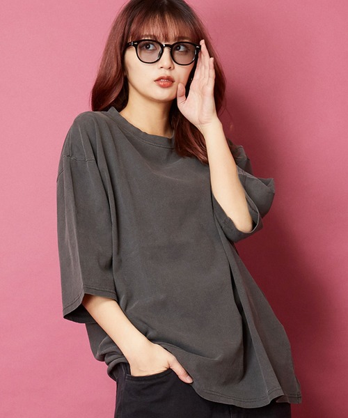 MEMENTISM（メメントイズム）の「ヴィンテージライク 古着風 綿100％ピグメント加工Tシャツ（Tシャツ/カットソー・メンズ・ベージュ/ブラウン/グリーン/ブラック・MEDIUM/LARGE/X-LARGE）」の18枚目の写真