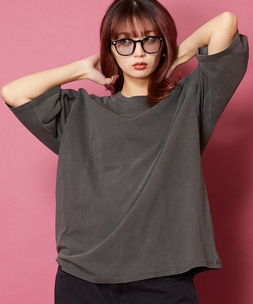 MEMENTISM（メメントイズム）の「ヴィンテージライク 古着風 綿100％ピグメント加工Tシャツ（Tシャツ/カットソー・メンズ・ベージュ/ブラウン/グリーン/ブラック・MEDIUM/LARGE/X-LARGE）」の20枚目の写真