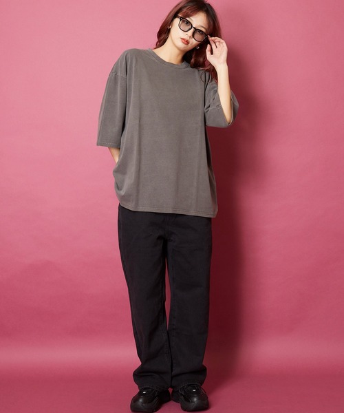 MEMENTISM（メメントイズム）の「ヴィンテージライク 古着風 綿100％ピグメント加工Tシャツ（Tシャツ/カットソー・メンズ・ベージュ/ブラウン/グリーン/ブラック・MEDIUM/LARGE/X-LARGE）」の7枚目の写真