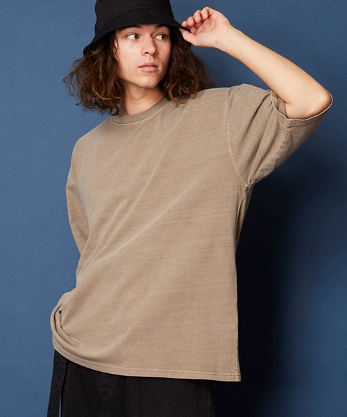 MEMENTISM（メメントイズム）の「ヴィンテージライク 古着風 綿100％ピグメント加工Tシャツ（Tシャツ/カットソー・メンズ・ベージュ/ブラウン/グリーン/ブラック・MEDIUM/LARGE/X-LARGE）」の22枚目の写真