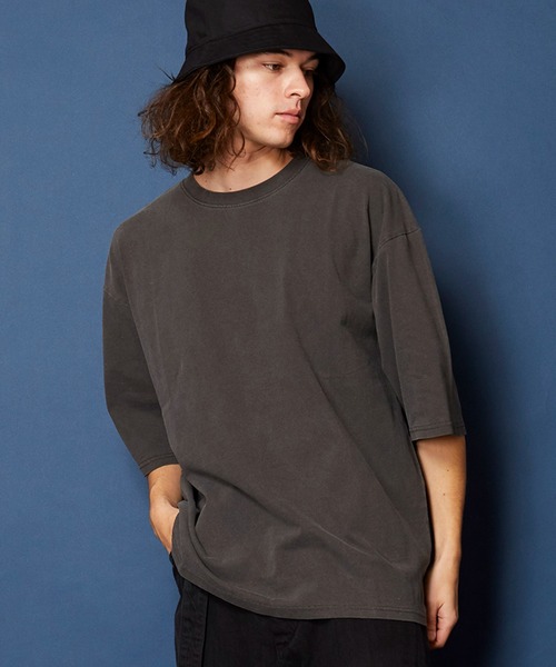 MEMENTISM（メメントイズム）の「ヴィンテージライク 古着風 綿100％ピグメント加工Tシャツ（Tシャツ/カットソー・メンズ・ベージュ/ブラウン/グリーン/ブラック・MEDIUM/LARGE/X-LARGE）」の15枚目の写真