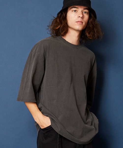 MEMENTISM（メメントイズム）の「ヴィンテージライク 古着風 綿100％ピグメント加工Tシャツ（Tシャツ/カットソー・メンズ・ベージュ/ブラウン/グリーン/ブラック・MEDIUM/LARGE/X-LARGE）」の16枚目の写真