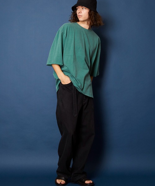 MEMENTISM（メメントイズム）の「ヴィンテージライク 古着風 綿100％ピグメント加工Tシャツ（Tシャツ/カットソー・メンズ・ベージュ/ブラウン/グリーン/ブラック・MEDIUM/LARGE/X-LARGE）」の11枚目の写真