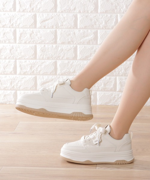 セール】厚底 ストラップ ベーシック スニーカー（スニーカー