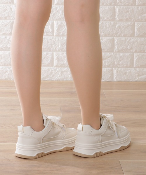 セール】厚底 ストラップ ベーシック スニーカー（スニーカー）｜Lace