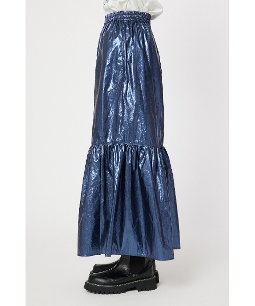 RODEO CROWNS WIDE BOWL（ロデオクラウンズワイドボウル）の「メタリックギャザースカート（スカート・レディース・ネイビー/シルバー/サックスブルー・FREE）」の7枚目の写真