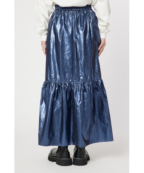 RODEO CROWNS WIDE BOWL（ロデオクラウンズワイドボウル）の「メタリックギャザースカート（スカート・レディース・ネイビー/シルバー/サックスブルー・FREE）」の8枚目の写真