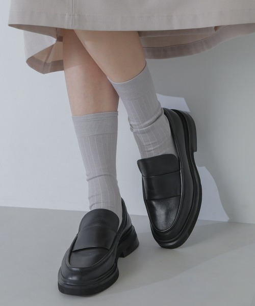 NANO universe（ナノユニバース）の「リブソックス（ソックス/靴下・レディース・グレー/オフホワイト/ミント・FREE）」の2枚目の写真