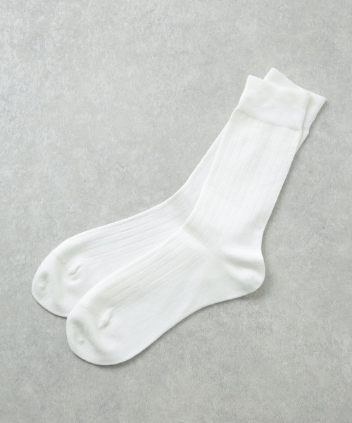 NANO universe（ナノユニバース）の「リブソックス（ソックス/靴下・レディース・グレー/オフホワイト/ミント・FREE）」の5枚目の写真