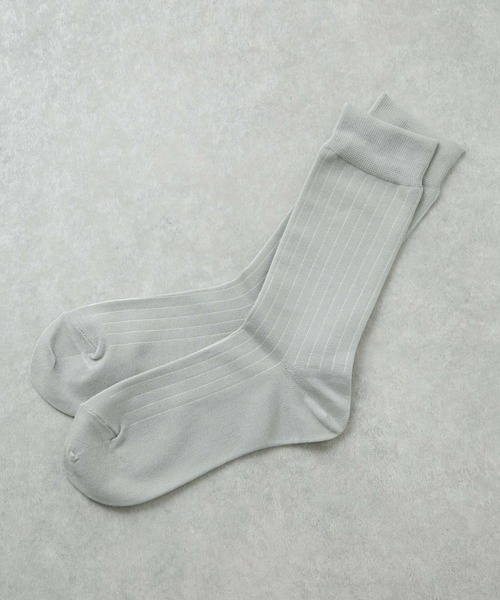 NANO universe（ナノユニバース）の「リブソックス（ソックス/靴下・レディース・グレー/オフホワイト/ミント・FREE）」の6枚目の写真