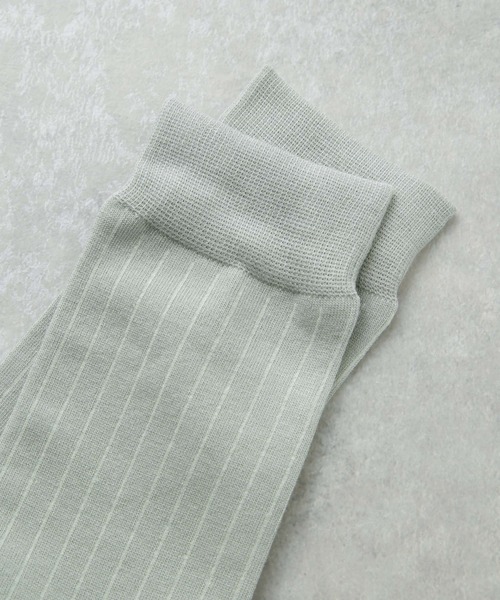NANO universe（ナノユニバース）の「リブソックス（ソックス/靴下・レディース・グレー/オフホワイト/ミント・FREE）」の9枚目の写真