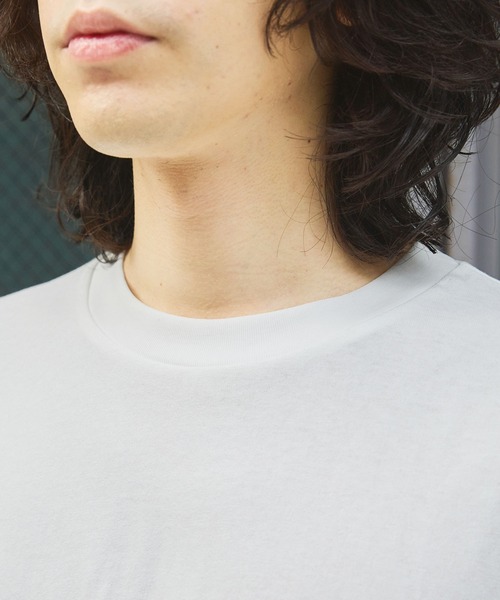 The unormwind（ザアンノームワインド）の「ロゴ刺繍裾ドローコード長袖  Tシャツ 無地/ボーダー（Tシャツ/カットソー・メンズ・ネイビー/ブラック系/ホワイト系/ブラック/ホワイト/ベージュ系・M/L/XL/S）」の10枚目の写真