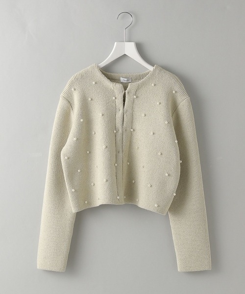 【セール】 A by（アパートバイ）の「パールツキショートカーディガン part トップス