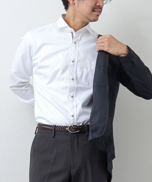 NOLLEY’S（ノーリーズ）の「《ビジカジ対応》パラシュートボタン カッタウェイシャツ（シャツ/ブラウス・メンズ・ネイビー/ホワイト/ブルー系その他/ブルー・S/M/L/XL/XXL）」の15枚目の写真