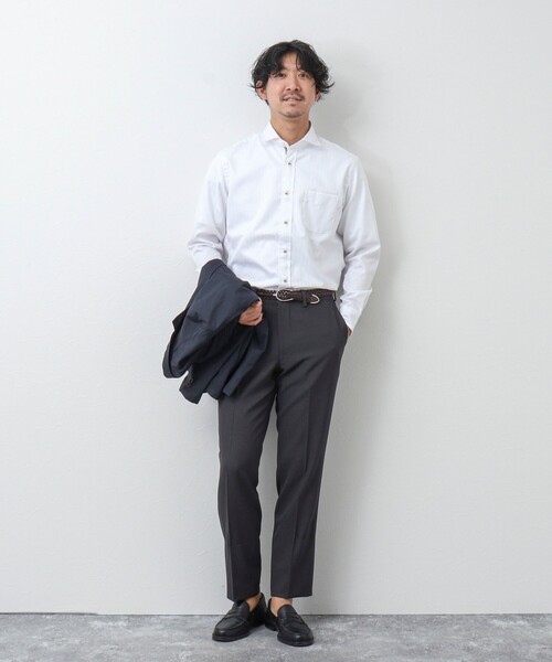 NOLLEY’S（ノーリーズ）の「《ビジカジ対応》パラシュートボタン カッタウェイシャツ（シャツ/ブラウス・メンズ・ネイビー/ホワイト/ブルー系その他/ブルー・S/M/L/XL/XXL）」の18枚目の写真