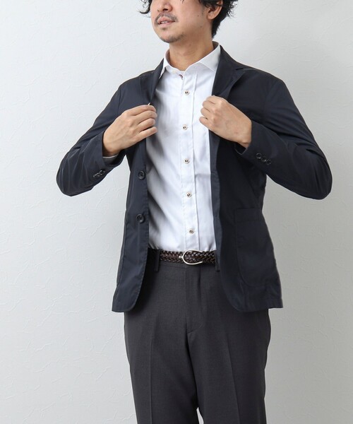 NOLLEY’S（ノーリーズ）の「《ビジカジ対応》パラシュートボタン カッタウェイシャツ（シャツ/ブラウス・メンズ・ネイビー/ホワイト/ブルー系その他/ブルー・S/M/L/XL/XXL）」の19枚目の写真