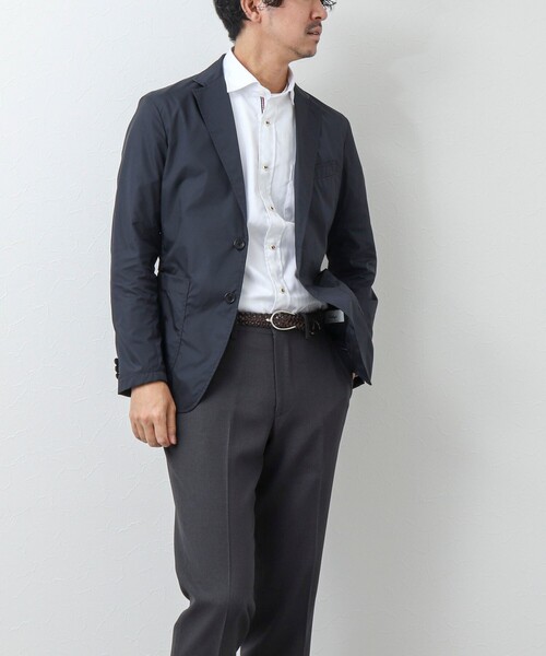 NOLLEY’S（ノーリーズ）の「《ビジカジ対応》パラシュートボタン カッタウェイシャツ（シャツ/ブラウス・メンズ・ネイビー/ホワイト/ブルー系その他/ブルー・S/M/L/XL/XXL）」の20枚目の写真