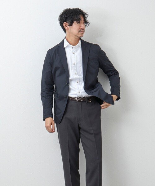 NOLLEY’S（ノーリーズ）の「《ビジカジ対応》パラシュートボタン カッタウェイシャツ（シャツ/ブラウス・メンズ・ネイビー/ホワイト/ブルー系その他/ブルー・S/M/L/XL/XXL）」の21枚目の写真