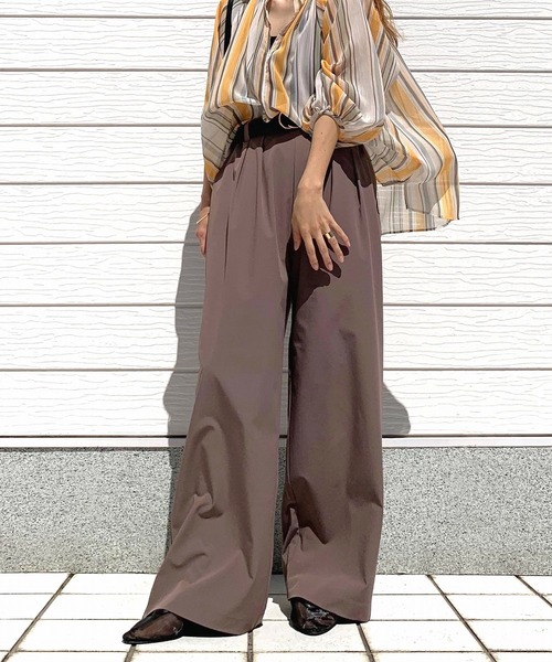 Q（キュー）の「COOLタッチワイドパンツ（その他パンツ・レディース・ブラック/ブラウン・MEDIUM）」の19枚目の写真