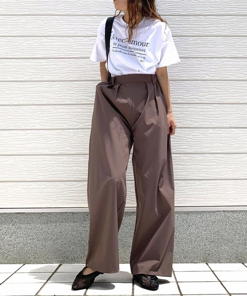 Q（キュー）の「COOLタッチワイドパンツ（その他パンツ・レディース・ブラック/ブラウン・MEDIUM）」の13枚目の写真