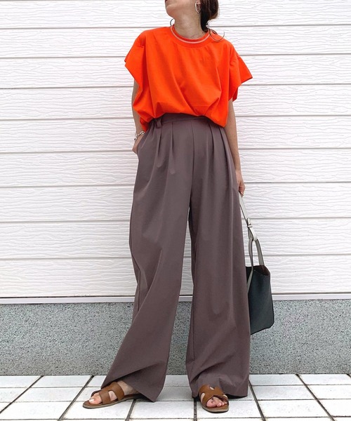 Q（キュー）の「COOLタッチワイドパンツ（その他パンツ・レディース・ブラック/ブラウン・MEDIUM）」の15枚目の写真