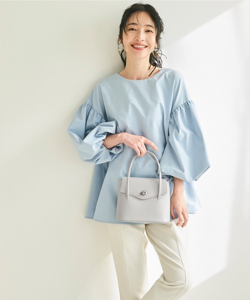 coca(coca)(コカ)の「【WEB限定セール】フェイクレザーハンドバッグ(ハンドバッグ・レディース・グレイッシュベージュ/ブラック・ONE SIZE)」の7枚目の写真