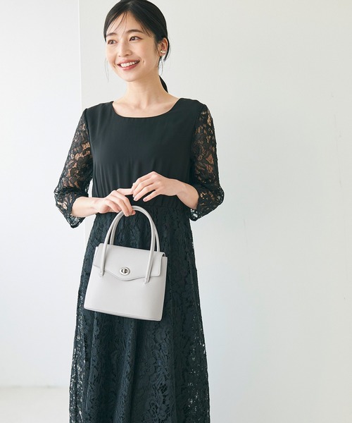 coca(coca)(コカ)の「【WEB限定セール】フェイクレザーハンドバッグ(ハンドバッグ・レディース・グレイッシュベージュ/ブラック・ONE SIZE)」の6枚目の写真