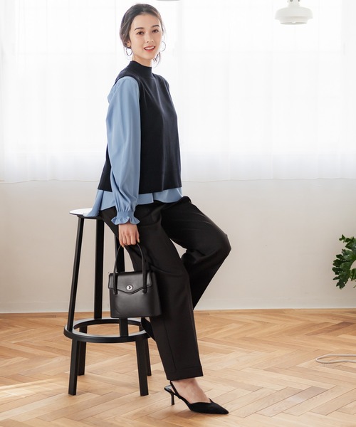 coca(coca)(コカ)の「【WEB限定セール】フェイクレザーハンドバッグ(ハンドバッグ・レディース・グレイッシュベージュ/ブラック・ONE SIZE)」の12枚目の写真