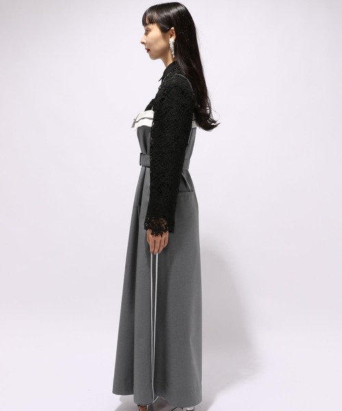 HARE（ハレ）の「デザインワイドサロペット(HARE)（サロペット/オーバーオール・レディース・グレー/ブラック・FREE）」の20枚目の写真