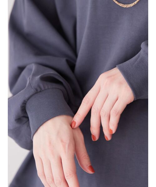 AMERICAN HOLIC（アメリカンホリック）の「袖ボリュームカットプルオーバー（Tシャツ/カットソー・レディース・オフホワイト/チャコールグレー/アイボリー/サックスブルー/イエロー・L/M）」の10枚目の写真